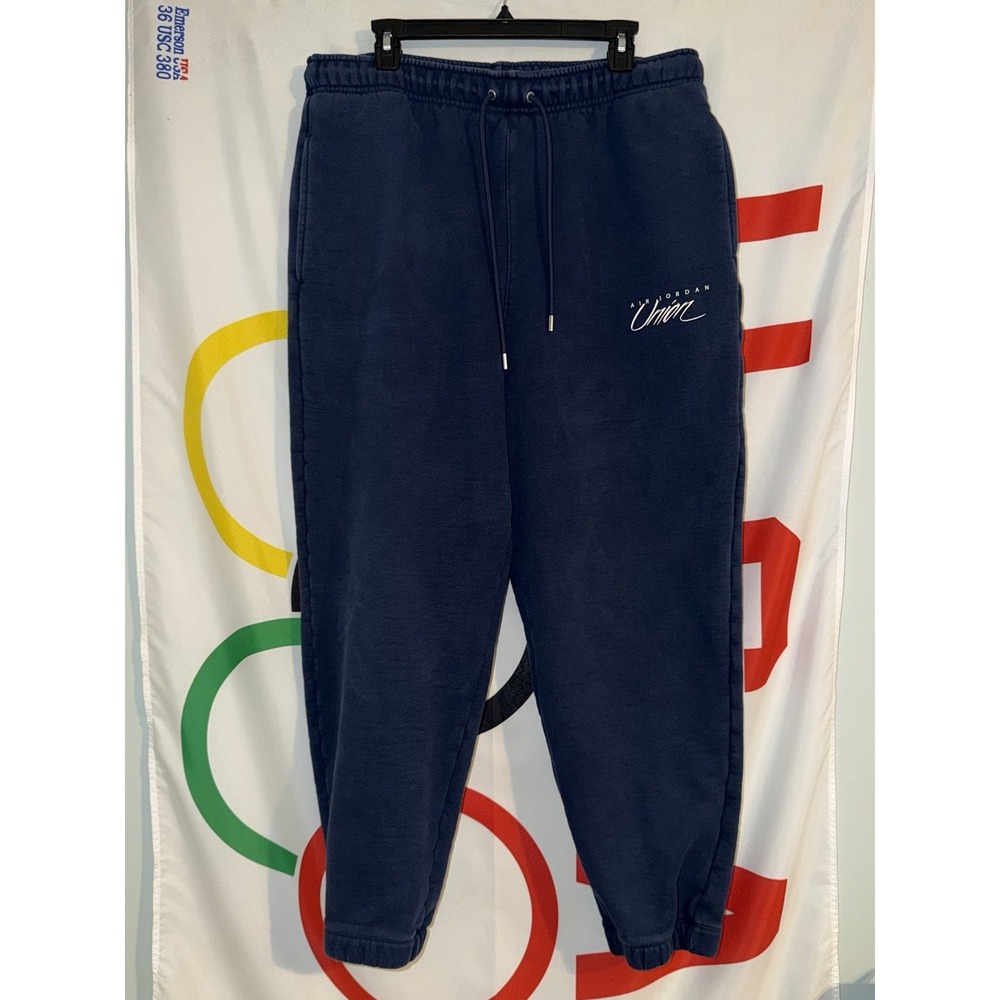 Jordan x Union LA Sweatpants Mens XL Navy Blue Jogger Heavyweight